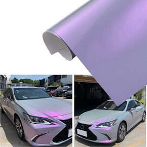 Vintage Gray to Charming Purple Glossy Chameleon Vinyl Wrap Color Change DIY Vehicle Vinyl Film, 59.8'' x 3.9''