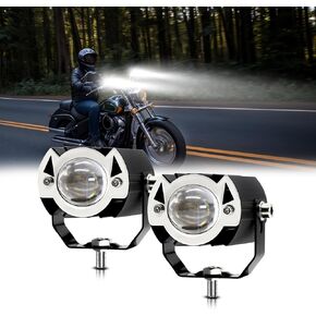 LED Pods Projector Lights 60W White and Yellow Motorcycle LED Driving Fog Lights,Waterproof Aux Spotlight Compatible With Truck ATV UTV SUV Boat,Pack of 2