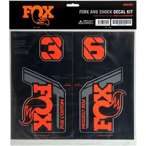 FOX Racing Shox Fork & Shock Decal Kit Factory Orange, One Size