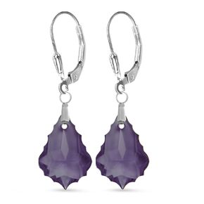 Waterdrop Maple Leaf Shape Austrian Crystal Dangle Earrings for Women (A01_Moonstone)