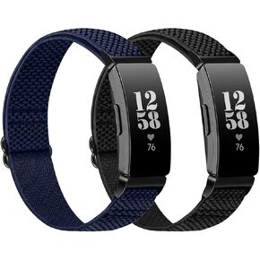 Elastic nylon Band is Compatible with Fitbit Inspire 3/Inspire 2/ Inspire/Inspire HR，Adjustable Stretch Breathable Nylon Sport Loop Replacement Strap for Women Men in Kuwait