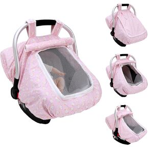 أغطية مقاعد السيارة للأطفال، سخان مقعد السيارة للرضع من آمو نينيس، غطاء مقعد السيارة للرضع مقاوم للرياح، مظلة مقعد السيارة مقاومة للركل لجميع المواسم، هدية استحمام لحديثي الولادة، تناسب معظم مقاعد السيارة للأطفال (ديناصور) in Kuwait