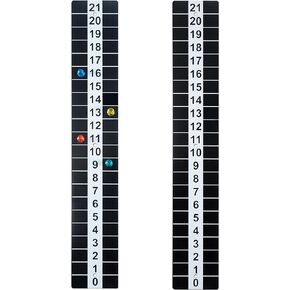 Vertical Metal Cornhole Scoreboard, Heavy Duty Steel Scoreboard with Magnetic Score Keepers for Cornhole Game, Ladder Toss Game, Popdarts Game and More, Set of 2 (17.3"H x 2.75"W)