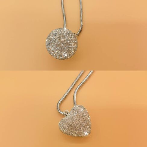 Rhinestone Hanging Car Ornament, Rhinestone Moon Car Rearview Mirror Hanging Pendant, Car Interior Glam Decoration Charm, Cute Car Decor, Bling Car Accessories for Women and Man (Moon) in Saudi Arabia