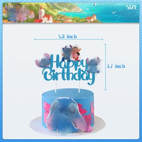 لوازم حفلات أعياد الميلاد من ستيتش، 25 قطعة من زينة الكيك مع أغطية كب كيك لتزيين الكيك من أجل مستلزمات تزيين حفلات أعياد الميلاد in Kuwait