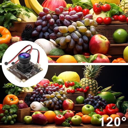 ELP 5mp USB Camera Module with Dual Microphone for Computer Mini Lightburn Camera for Laser Engraver UVC USB2.0 PC Camera 1944P USB Security Camera for Raspberry Pi (120° Low Distortion Lens) in Kuwait