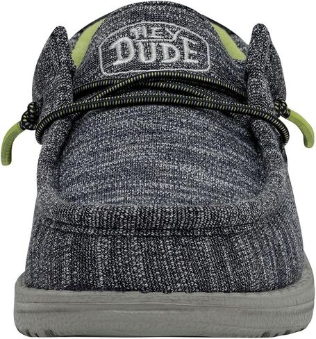 حذاء Hey Dude Boy's Wally Youth القابل للتمدد باللون الأزرق الداكن مقاس 6 | احذية شبابية | حذاء بدون كعب للشباب | مريحة وخفيفة الوزن in Kuwait