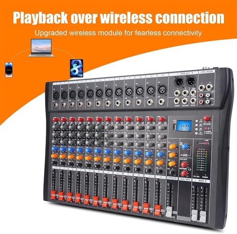 GX6 Professional Sound Board Console 6 Channel Mixer Desktop System Interface Digital USB Computer MP3 Input 48V Phantom Power Stereo DJ Mixer (GX6) in Saudi Arabia