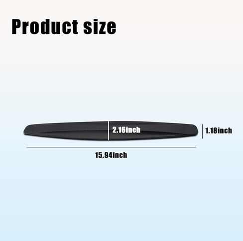 قطعتان من شريط واقي المصد الأمامي الخلفي للسيارة، شرائط مطاطية مضادة للخدش لجانب مصدات السيارة، شريط واقي مصد مطاطي من ألياف الكربون للسيارات شاحنة بيك اب سيارات الدفع الرباعي (أسود) in Kuwait