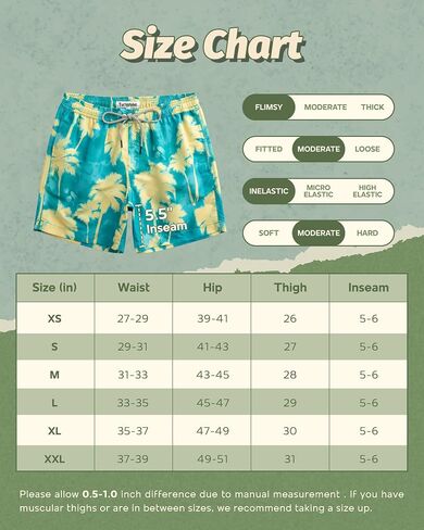 Mens Swim Trunks 5 Inch Swimming Shorts with Mesh Lining Quick Dry Bathing Suits for Men Swimwear in Saudi Arabia