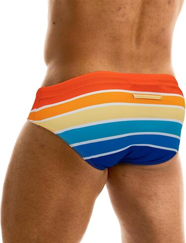 MIZOK Men's Sexy Prints Swimming Bikini Low Rise Swimwear Brief in Saudi Arabia