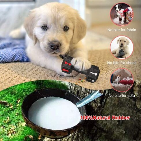 ألعاب مضغ للكلاب للمضغ العدواني، ألعاب للكلاب غير قابلة للتدمير، لعبة دامبل من المطاط الطبيعي القوي للكلاب الصغيرة والمتوسطة والكبيرة جدًا، أسود in Kuwait