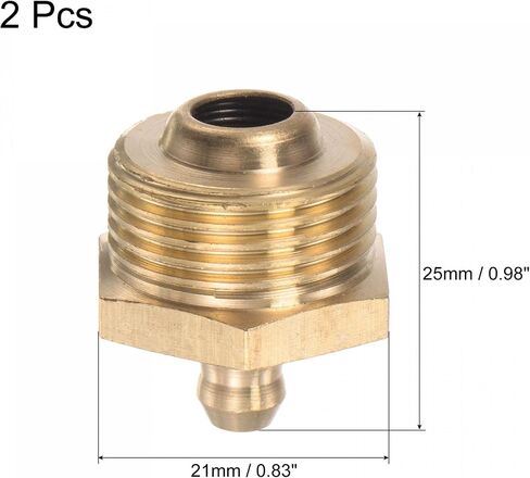 uxcell Brass Straight Grease Fitting M14 x 1.5mm Thread Hydraulic Grease Fitting Accessories, 2Pcs in Saudi Arabia