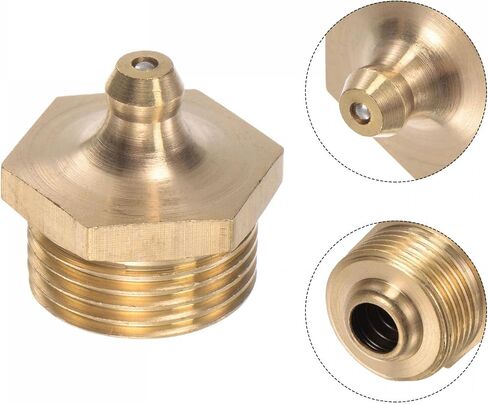 uxcell Brass Straight Grease Fitting M14 x 1.5mm Thread Hydraulic Grease Fitting Accessories, 2Pcs in Saudi Arabia