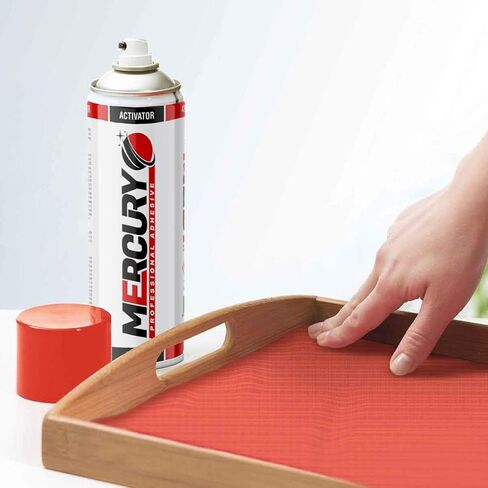 Mercury CA Glue with Activator (2 x 1.7 oz - 2 x 6.7 fl oz) Instant CA Glue for Woodworking, Cyanoacrylate Adhesive and Accelerator Spray - 2 Pack in Saudi Arabia