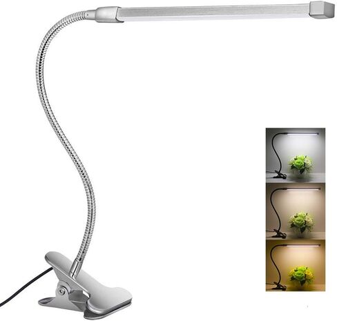 Clip On Light Small Desk Lamp with Clamp 3 Color Modes 10 Brightness Dimmable Reading Light Gooseneck Lamp for Nail Office Bed Headboard Workbench Music Stand College Dorm Room Easel Light(Black) in Saudi Arabia