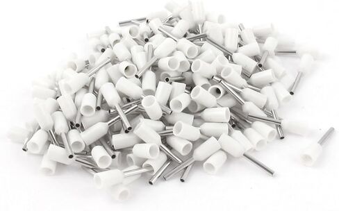 uxcell 200Pcs E0508 22AWG Insulated Ferrule Cord End Terminal Connector White in Saudi Arabia