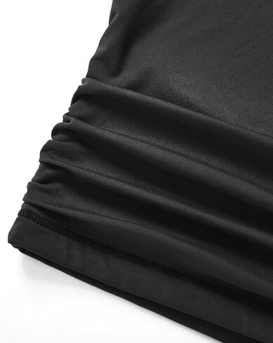 MOOSLOVER Women Off The Shoulder Tops Double Lined Fitted T Shirts Y2K Going Out Crop Tops in Kuwait