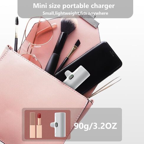 شاحن محمول صغير الحجم لهاتف iPhone 15,5000mAh 20W PD USB C للشحن السريع، شاشة LCD، حزمة بطارية صغيرة متوافقة مع iPhone 15/15 plus/15 pro/15 pro Max، Samsung S23/24 Series إلخ in Kuwait