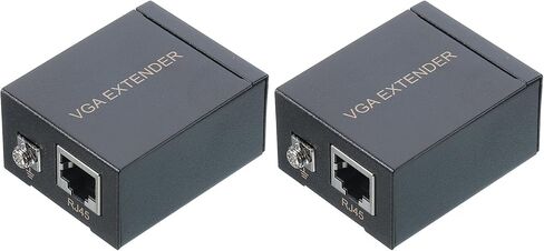 MECCANIXITY VGA to RJ45 Adapter Signal Amplifier Video Cable Box Network Cable Extender for Computer, Monitor, Projector in Saudi Arabia