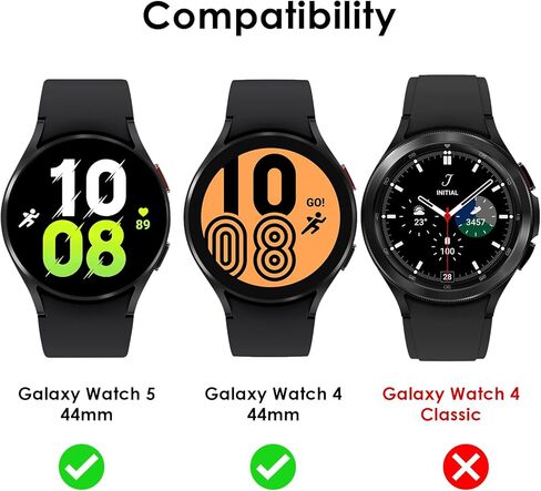 [6+6 𝙋𝙖𝙘𝙠] واقي شاشة Galaxy Watch 5 وحافظة 44 مم، طبقة غطاء وجه من الزجاج المقوى المضاد للضباب NANW + ملحقات حافظة صلبة شاملة من البولي كربونات متوافقة مع Samsung Galaxy Watch 4&5 in Kuwait