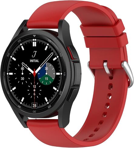 Suoman لساعة Samsung Galaxy Watch 4 Classic 42mm/46mm، Galaxy Watch 4 5 6 40mm/44mm، Galaxy Watch 5 Pro 45mm Band، 20mm قابل للتعديل حزام بديل من السيليكون الناعم لساعة Galaxy Watch4/5/6 جميع الموديلات-أسود in Saudi Arabia