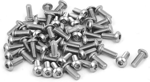 uxcell M3 x 14mm 304 Stainless Steel Button Head Hex Socket Cap Screws Fastener 60PCS in Saudi Arabia