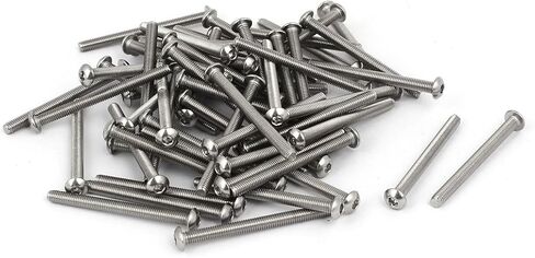 uxcell M3 x 14mm 304 Stainless Steel Button Head Hex Socket Cap Screws Fastener 60PCS in Saudi Arabia