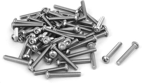 uxcell M3 x 14mm 304 Stainless Steel Button Head Hex Socket Cap Screws Fastener 60PCS in Saudi Arabia