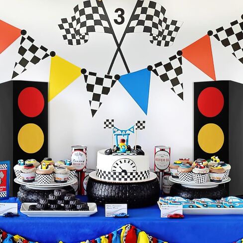 4 قطع من صناديق هدايا إشارات المرور مقاس 17 بوصة، صناديق نقل للقطع المركزية، صندوق هدايا إشارات المرور، أغطية الطاولات لموضوع السيارة وحفلات أعياد الميلاد وصناديق هدايا حفلات أعياد الميلاد وصناديق الهدايا الجيدة in Kuwait