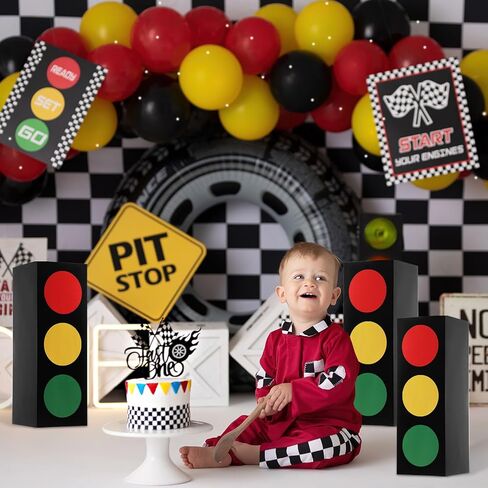 4 قطع من صناديق هدايا إشارات المرور مقاس 17 بوصة، صناديق نقل للقطع المركزية، صندوق هدايا إشارات المرور، أغطية الطاولات لموضوع السيارة وحفلات أعياد الميلاد وصناديق هدايا حفلات أعياد الميلاد وصناديق الهدايا الجيدة in Kuwait