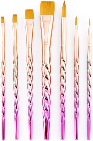 Royal & Langnickel Mythos, 4pc Unicorn Variety Craft Brush Set for All Painting Mediums, Includes - Shader, Round & Liner Brushes in Saudi Arabia