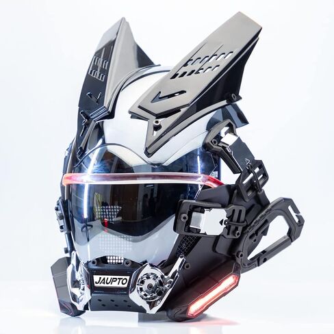 Adjustable lights Punk Mask Helmet,Futuristic Techwear Mask,Halloween Cosplay Fit Party Music Festival Accessories in Saudi Arabia