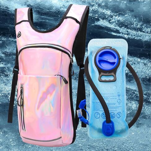 Hydration Backpack,Water Backpack with 2L Water Bladder,Festival Essential-Rave Hydration Pack,Lightweight Insulation Hydropack for Outdoor,Hiking,Running,Biking,Music Festival for Men Women in Kuwait