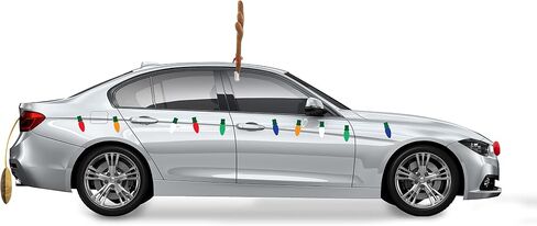 Reindeer Car Set With Festive Magnets - Reindeer Car Antlers, Tail, Light-Up Nose & (10) Festive Magnets Set (Reindeer Set W/Magnets) in Saudi Arabia