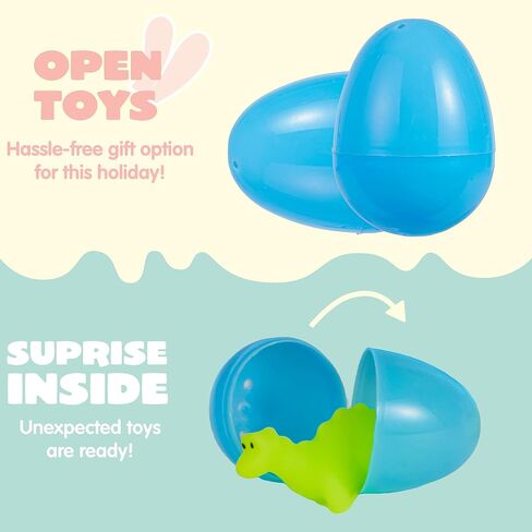 JOYIN 36 PCS Prefilled Easter Eggs with Dinosaur Mochi Squishy Toys,Kawaii Mochi Squishy Toy Stress Relief Toys Filled Plastic Easter Eggs for Easter Basket Stuffers Party Favor Egg Hunt for Kids in Saudi Arabia