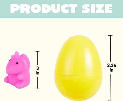JOYIN 36 PCS Prefilled Easter Eggs with Dinosaur Mochi Squishy Toys,Kawaii Mochi Squishy Toy Stress Relief Toys Filled Plastic Easter Eggs for Easter Basket Stuffers Party Favor Egg Hunt for Kids in Saudi Arabia