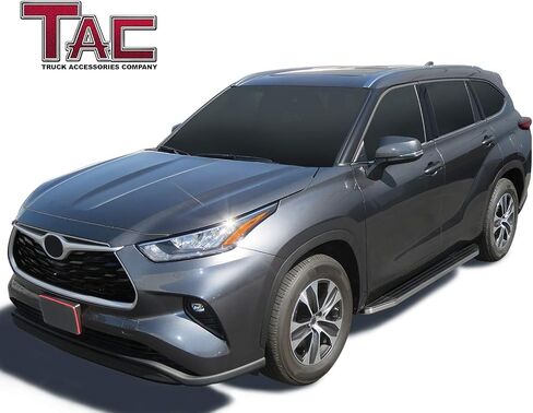 لوحات تشغيل بخطوات جانبية TAC تناسب 2020-2024 تويوتا هايلاندر SUV 5.5 بوصة قضبان جانبية من الألومنيوم الأسود قضبان خطوة قضبان Nerf 2 قطعة in Saudi Arabia