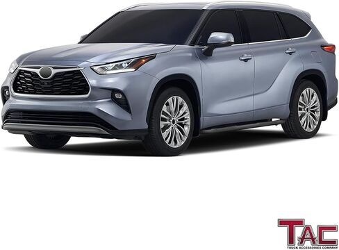 لوحات تشغيل بخطوات جانبية TAC تناسب 2020-2024 تويوتا هايلاندر SUV 5.5 بوصة قضبان جانبية من الألومنيوم الأسود قضبان خطوة قضبان Nerf 2 قطعة in Saudi Arabia