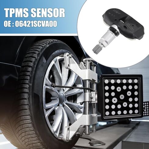 مستشعر ضغط الإطارات TPMS رقم 06421SCVA00 لسيارة Honda Element 2007 2008 لون فضي معدني (مجموعة من 4) in Saudi Arabia