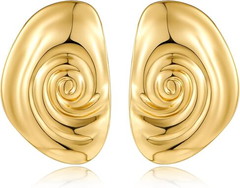 YUJIE Gold Seashell Earrings Gold Statement Earrings for Women Summer Jewelry Gifts in Kuwait
