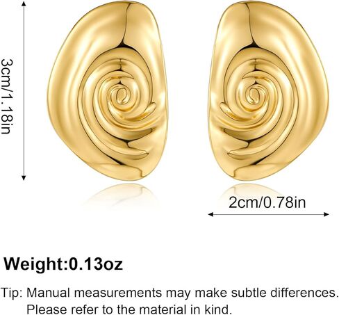 YUJIE Gold Seashell Earrings Gold Statement Earrings for Women Summer Jewelry Gifts in Kuwait