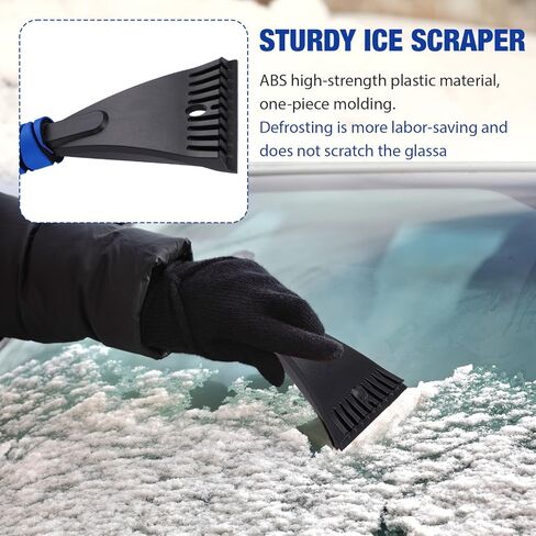 10 Pack 27" Snow Brush and Detachable Ice Scrapers for Car Windshield, Snow Scraper with Comfortable Foam Grip Snow Removal Tool Winter Accessories for Car SUV Truck Winter Accessories, Blue in Saudi Arabia