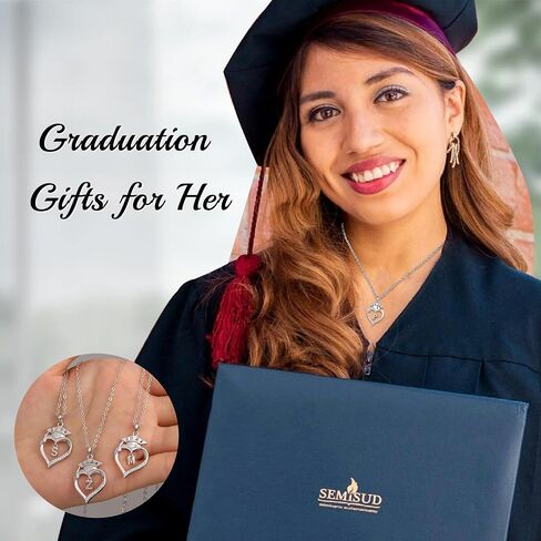 2024 Graduation Gifts for Her, Graduation Gifts 2024 High School Initial Necklaces for Women College Graduation Gifts for Her 2024 Letter A-Z Heart Necklace Graduation Jewelry for Granddaughter Sister Best Friends Daughter in Saudi Arabia