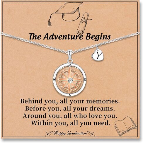 2024 Graduation Gifts for Her, Graduation Gifts 2024 High School Initial Necklaces for Women College Graduation Gifts for Her 2024 Letter A-Z Heart Necklace Graduation Jewelry for Granddaughter Sister Best Friends Daughter in Saudi Arabia