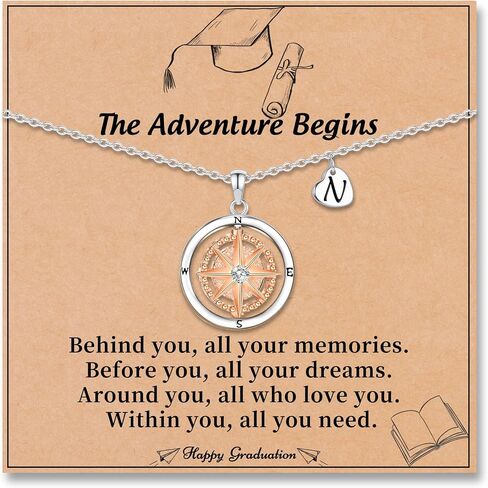 2024 Graduation Gifts for Her, Graduation Gifts 2024 High School Initial Necklaces for Women College Graduation Gifts for Her 2024 Letter A-Z Heart Necklace Graduation Jewelry for Granddaughter Sister Best Friends Daughter in Saudi Arabia