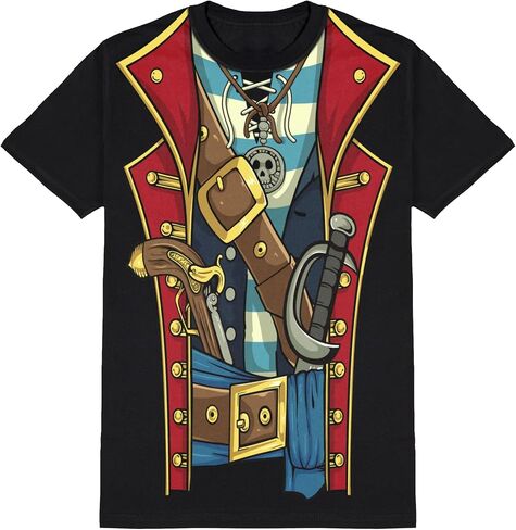 Pirate Costume Novelty Funny Cruise Shirt Unisex Men Women Novelty Pirate T Shirts in Saudi Arabia