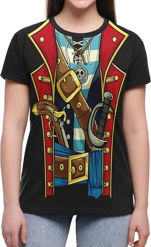Pirate Costume Novelty Funny Cruise Shirt Unisex Men Women Novelty Pirate T Shirts in Saudi Arabia