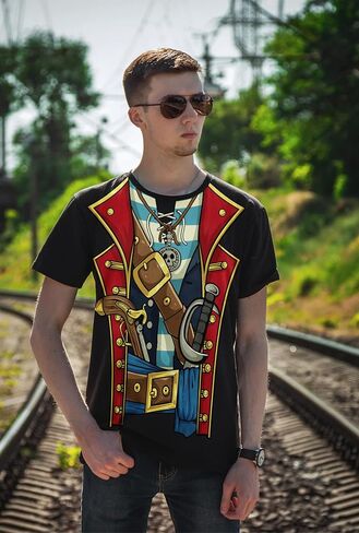 Pirate Costume Novelty Funny Cruise Shirt Unisex Men Women Novelty Pirate T Shirts in Saudi Arabia