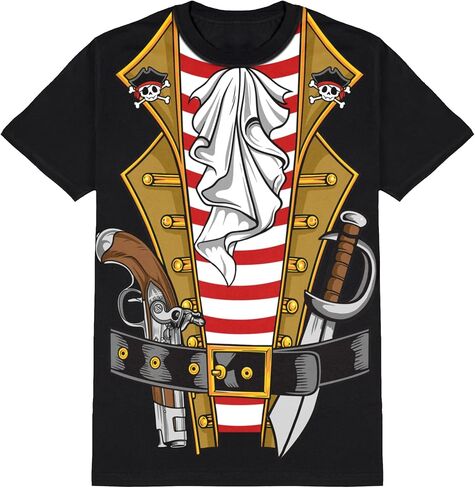 Pirate Costume Novelty Funny Cruise Shirt Unisex Men Women Novelty Pirate T Shirts in Saudi Arabia